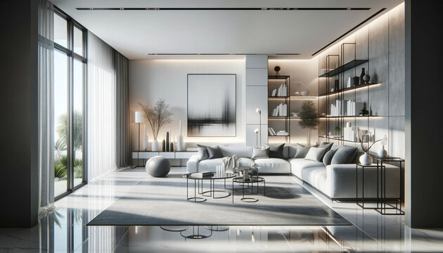 interior of a moderm living room