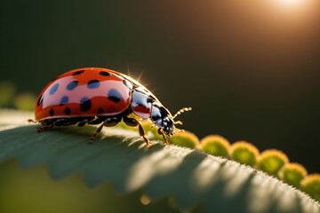 Ladybug in the forest