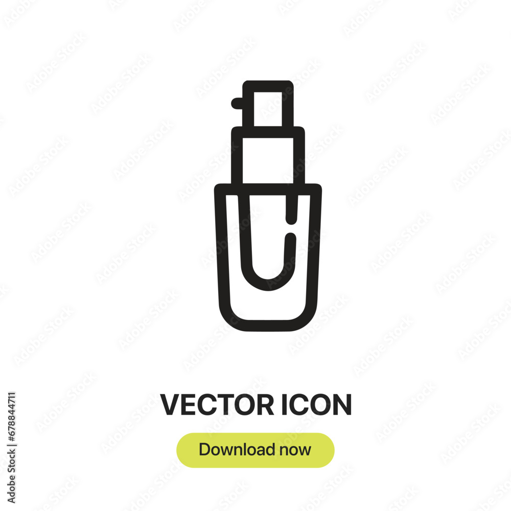 Leinwandbilder liquid makeup icon vector. linear-style sign for mobile concept and web design. liquid makeup symbol