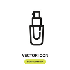Liquid Makeup icon vector. Linear-style sign for mobile concept and web design. Liquid Makeup symbol illustration. Pixel vector graphics - Vector.