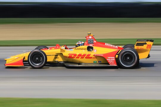 Indycar race event in a central Ohio race track. Mansfield, Ohio, USA - September 2
