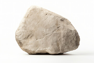 Light grey textured stone on white background
