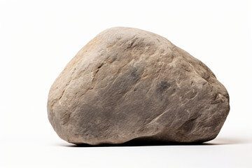 Smooth stone on a white background isolated