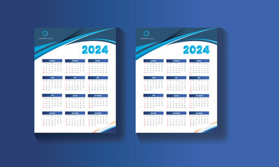 2024 monthly template  new year clean annual isolated