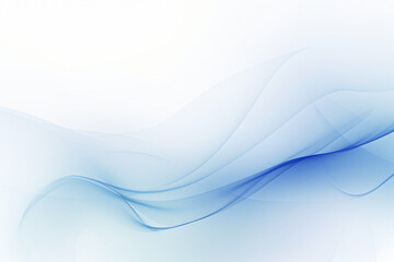 Delicate blue soft waves on a white gradient background
