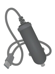 Grey car charger. vector illustration