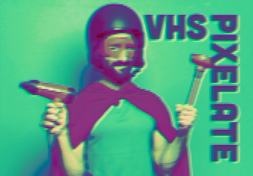 VHS Pixelate Photo Effect