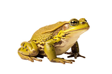 Fototapeta premium A bullfrog isolated on a transparent background.