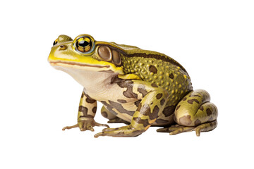 Fototapeta premium A bullfrog isolated on a transparent background.