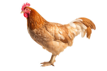 Fototapeta premium A chicken isolated on a transparent background.