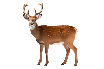 Obraz premium A deer isolated on transparent background.