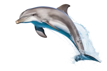 Stof per meter A dolphin jumping isolated on transparent background. © tong2530