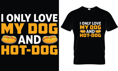 Hotdog t-shirt design vector graphic