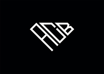 Modern letter A C B diamond shape logo And initial monogram A C B letter logo vector template.