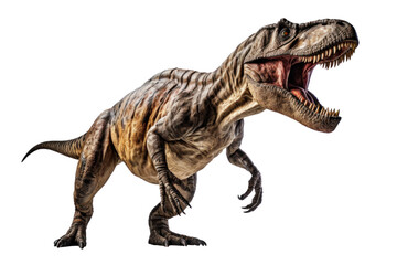 A Tyrannosaurus Rex or T-rex isolated on a transparent background.