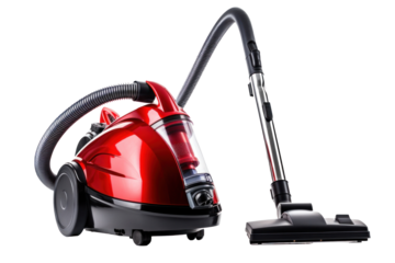 A Vacuum cleaner isolated on a transparent background.