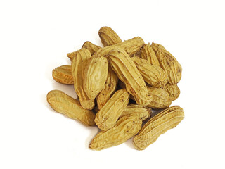 Peanuts, on a white background