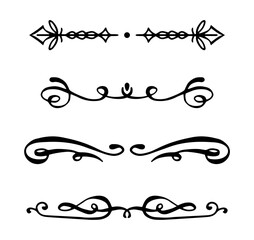 Hand drawn ornament divider collection