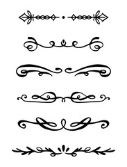 Hand drawn ornament divider collection