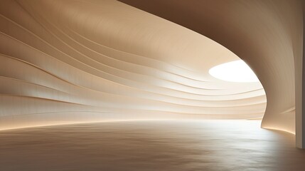 Wave-shaped decorative wall. AI Generation