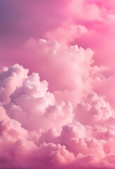 Mystical clouds pink pastel colors background vertical image