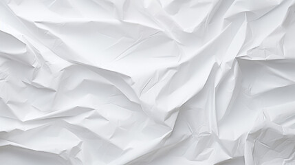 Obraz premium A crumpled white paper texture with multiple creases and folds creating an abstract pattern.