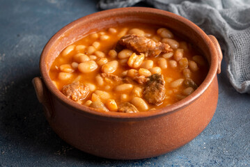 Turkish foods; dried bean (kuru fasulye)