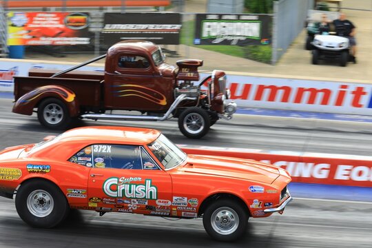 NHRA - National Hot Rod Association drag racing event at Summit Motorsports Park. Norwalk, Ohio, USA - August 15