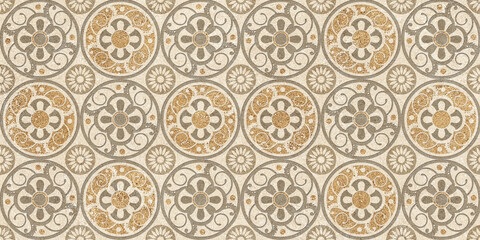 seamless pattern with circles, rustic high lighter tile decor, ceramic wall decorative tile design, interior and exterior wallpaper