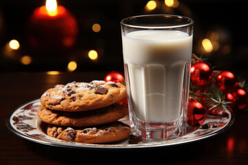 christmas cookies and milk