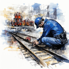 worker on the railway