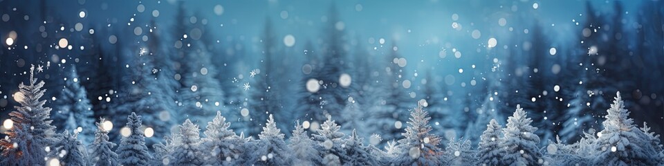 Winter Christmas Nature Background - obrazy, fototapety, plakaty