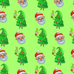 Christmas New Year Santa Claus phone glasses cute funny