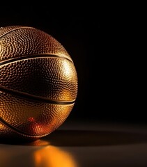 Glowing Basketball Illuminating the Basketball Court Generative AI