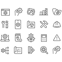 Engineering Icons Set vector design