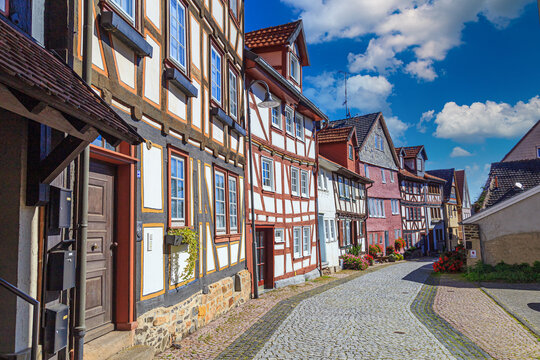 Alsfeld town. Hesse. Germany. Medieval center of old town