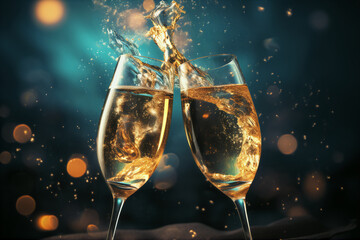 two toasting glasses of champagne backgroud wallpaper celebration bar restaurant anniversary