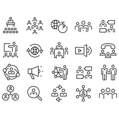Business Networking Icons vector design