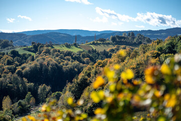 South Styrian wine route during autumn - 678863318
