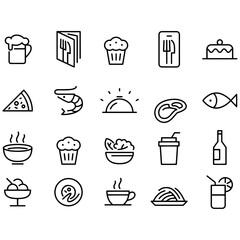  Restaurant Icons vector design