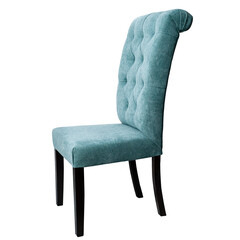 Silla de respaldo alto color turquesa