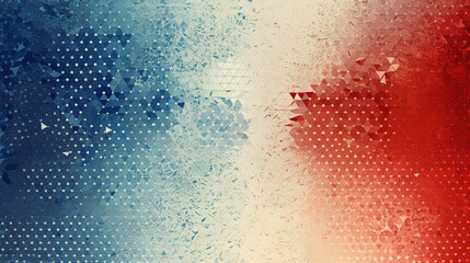 Red and Blue Cosmic Dust July the 4th Abstraction


