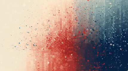 Red and Blue Cosmic Dust July the 4th Abstraction

