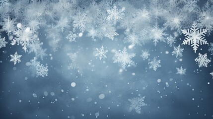 Fototapeta premium Snowflakes Background , Each One a Unique Dance in the Cold Embrace of the Season