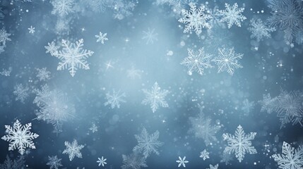 Snowflakes Background  , Each One a Unique Dance in the Cold Embrace of the Season