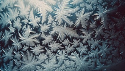 Crystal Frost Patterns on Glass