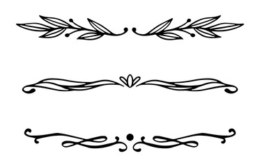 Hand drawn ornament divider collection