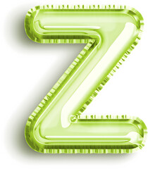 Lime Foil Balloon Letter Z