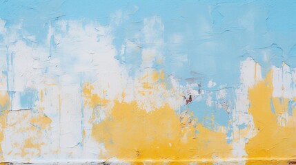 Grunge yellow and blue background with texture of stucco