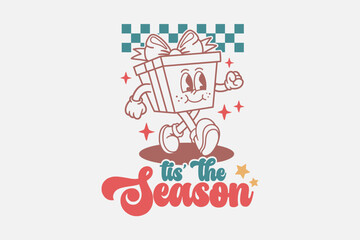Tis the Season Christmas typography t shirt design